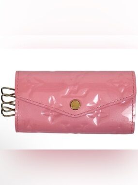 Louis Vuitton Multiclés 4 Key Holder Vernis Pink Patent Leather M81901 Box & COA